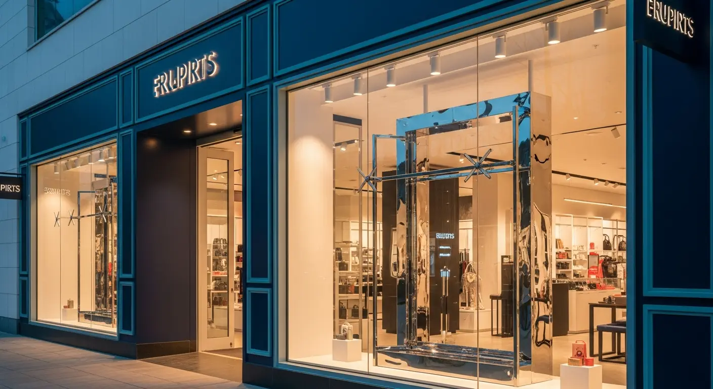 Modern storefront with shatterproof security glass installation